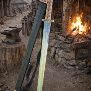 Viking Royal Sword with Jewel-Studded Hilt & Scabbard