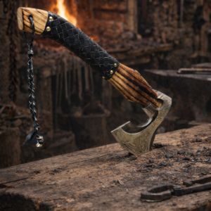 Raven Grip Viking Bearded Axe – Forged Heritage Series