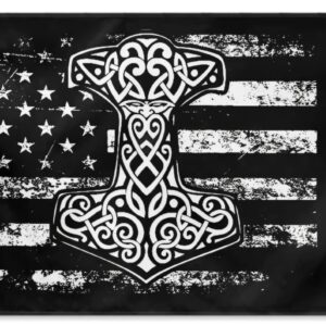 American Flag with Thor Hammer