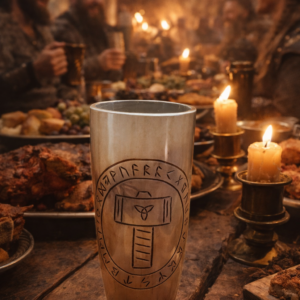 10-12oz Thor’s Hammer Viking Horn Tumbler