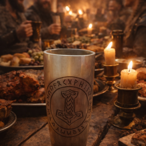 10-12oz Thor’s Hammer Rune Horn Tumbler