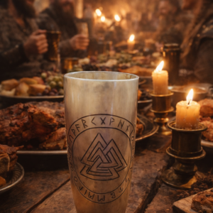 10-12oz Valknut Viking Horn Tumbler