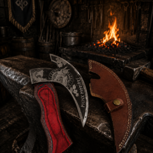 The Crimson Rune Pizza Axe